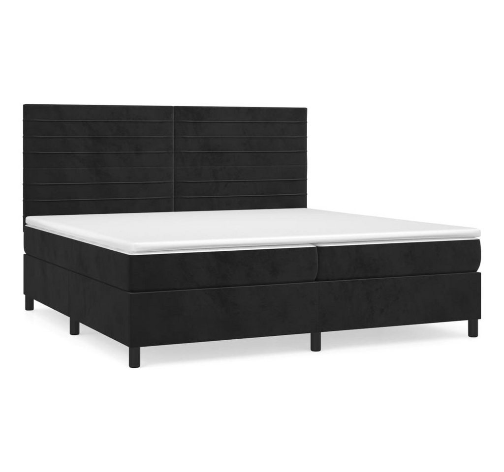 furnicato Bett Boxspringbett mit Matratze Schwarz 200x200 cm Samt von furnicato