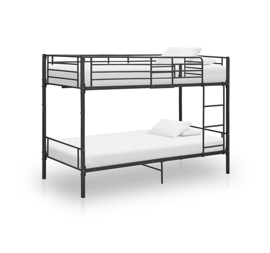 furnicato Bett Etagenbett Schwarz Metall 90×200 cm von furnicato