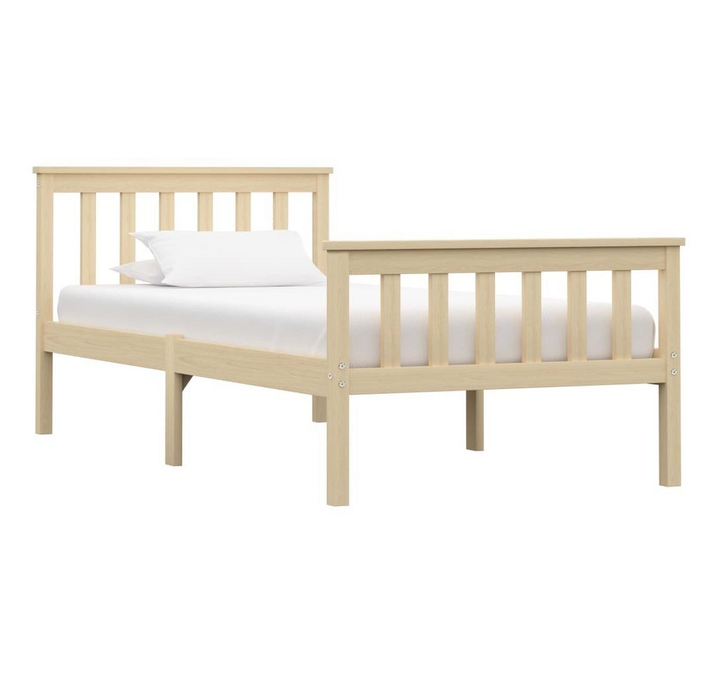 furnicato Bett Massivholzbett Helles Holz Kiefernholz 100x200 cm von furnicato