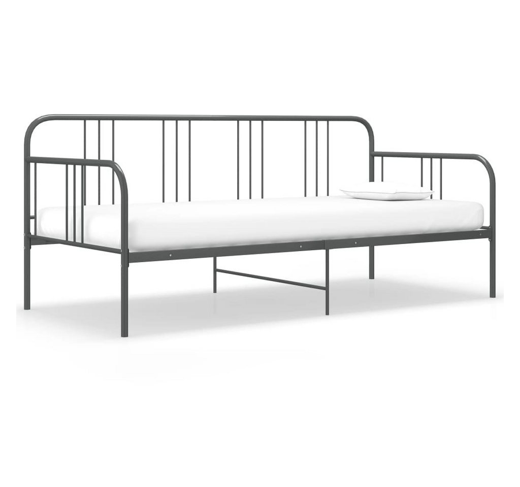 furnicato Bett Schlafsofa Bettgestell Grau Metall 90x200 cm von furnicato