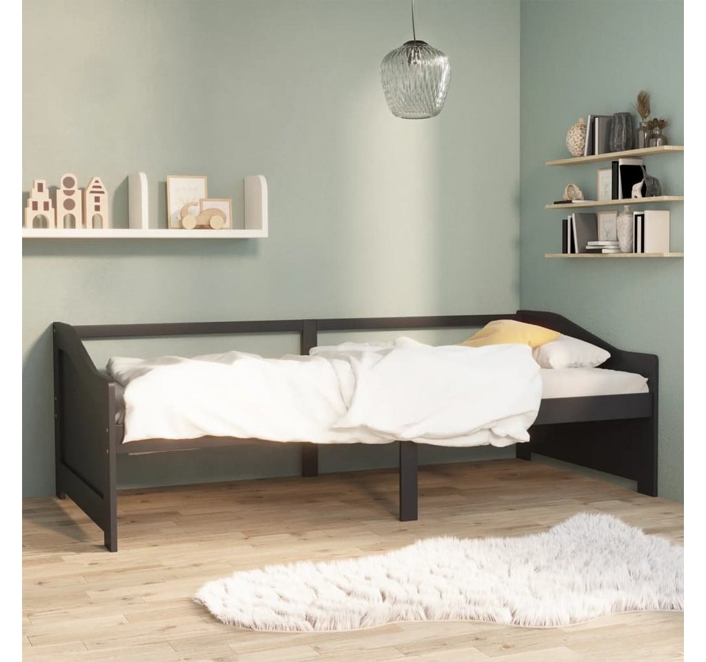 furnicato Bett Tagesbett 3-Sitzer Dunkelgrau Massivholz Kiefer 90x200 cm von furnicato