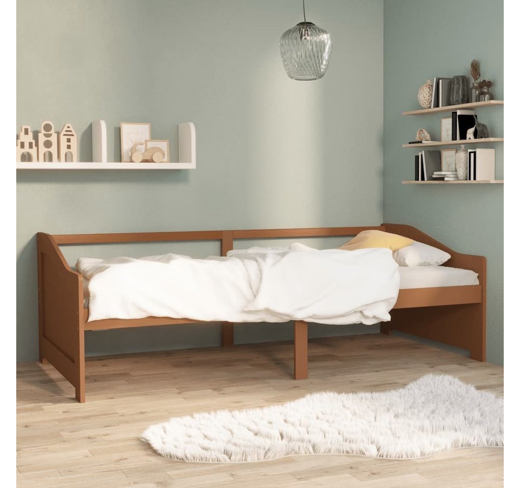 furnicato Bett Tagesbett 3-Sitzer Honigbraun Massivholz Kiefer 90x200 cm von furnicato
