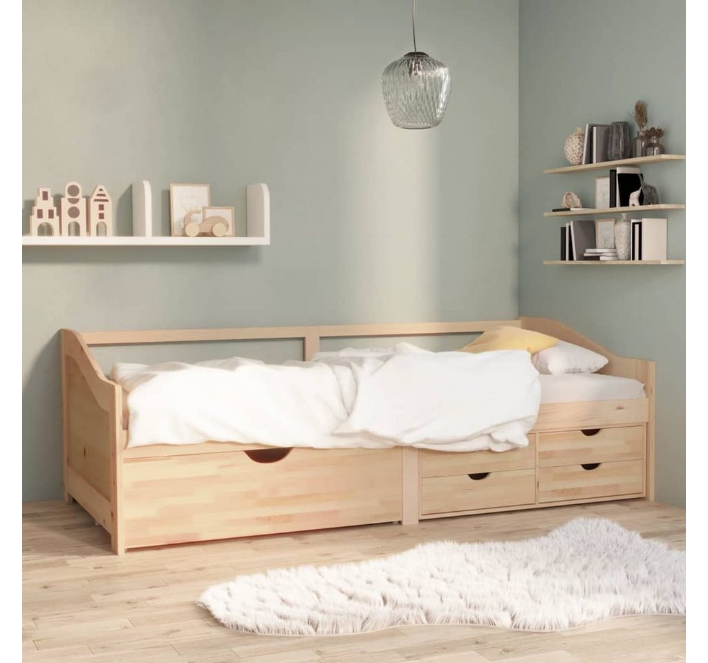 furnicato Bett Tagesbett 3-Sitzer mit Schubladen Massivholz Kiefer 90x200 cm von furnicato