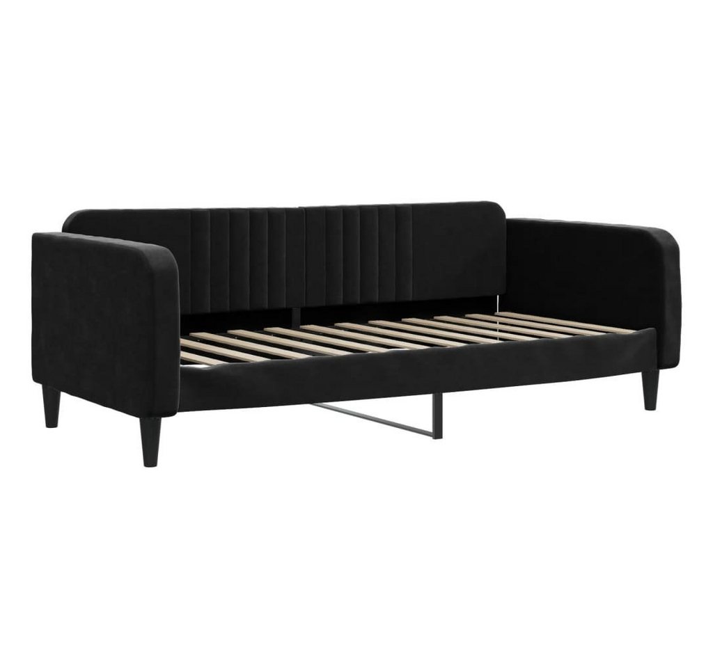 furnicato Bett Tagesbett Schwarz 90x200 cm Samt (1-tlg) von furnicato
