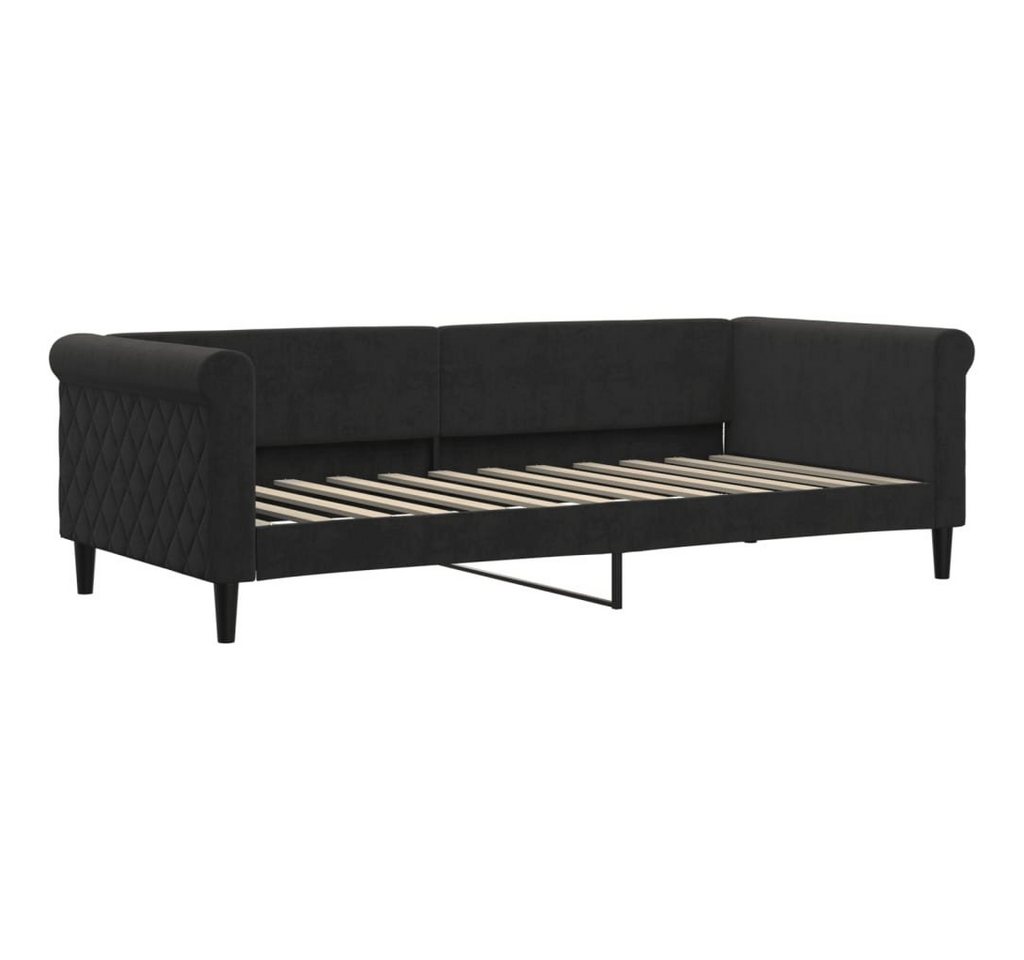 furnicato Bett Tagesbett Schwarz 90x200 cm Samt (1-tlg) von furnicato