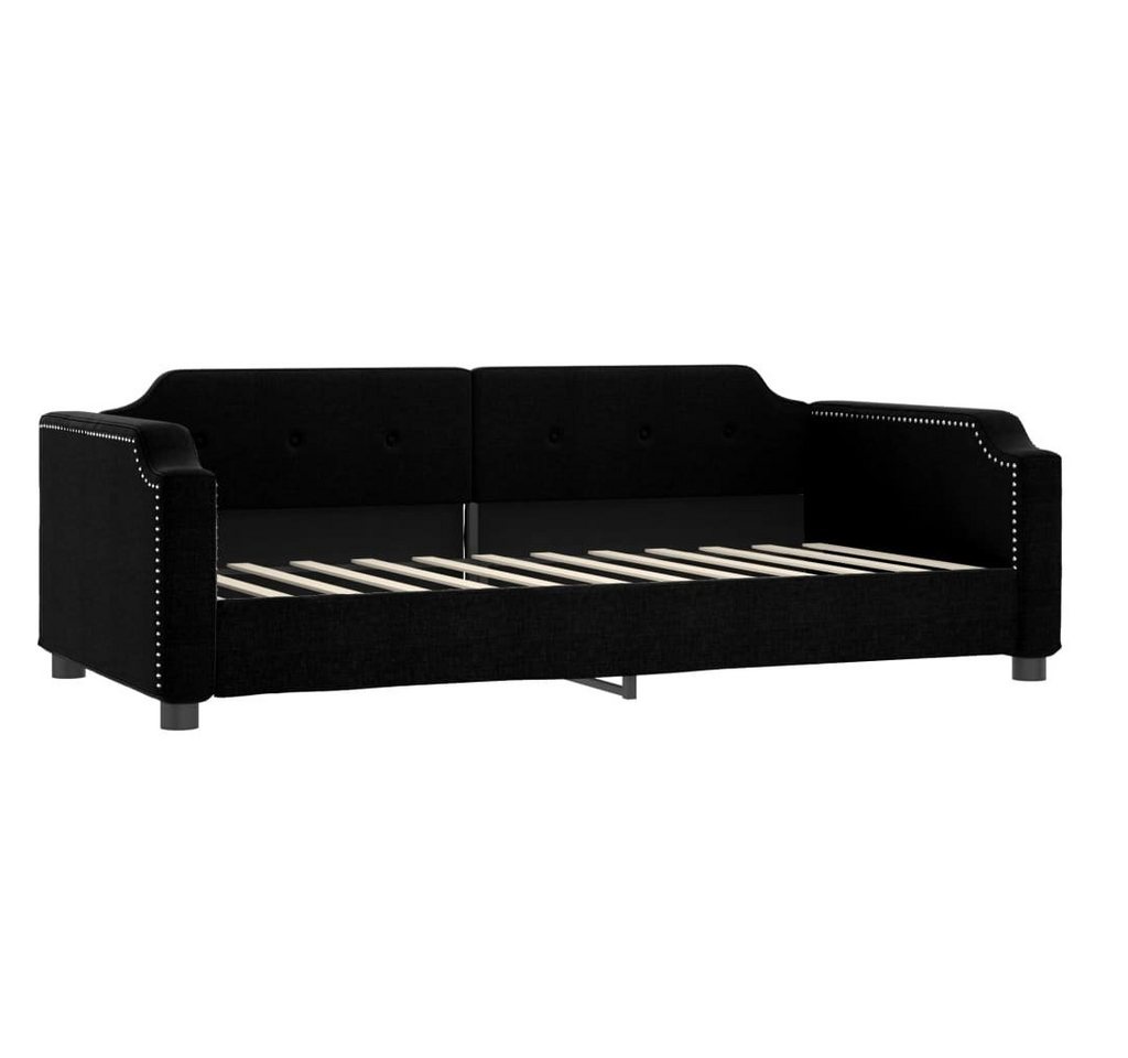 furnicato Bett Tagesbett Schwarz 90x200 cm Stoff (1-tlg) von furnicato