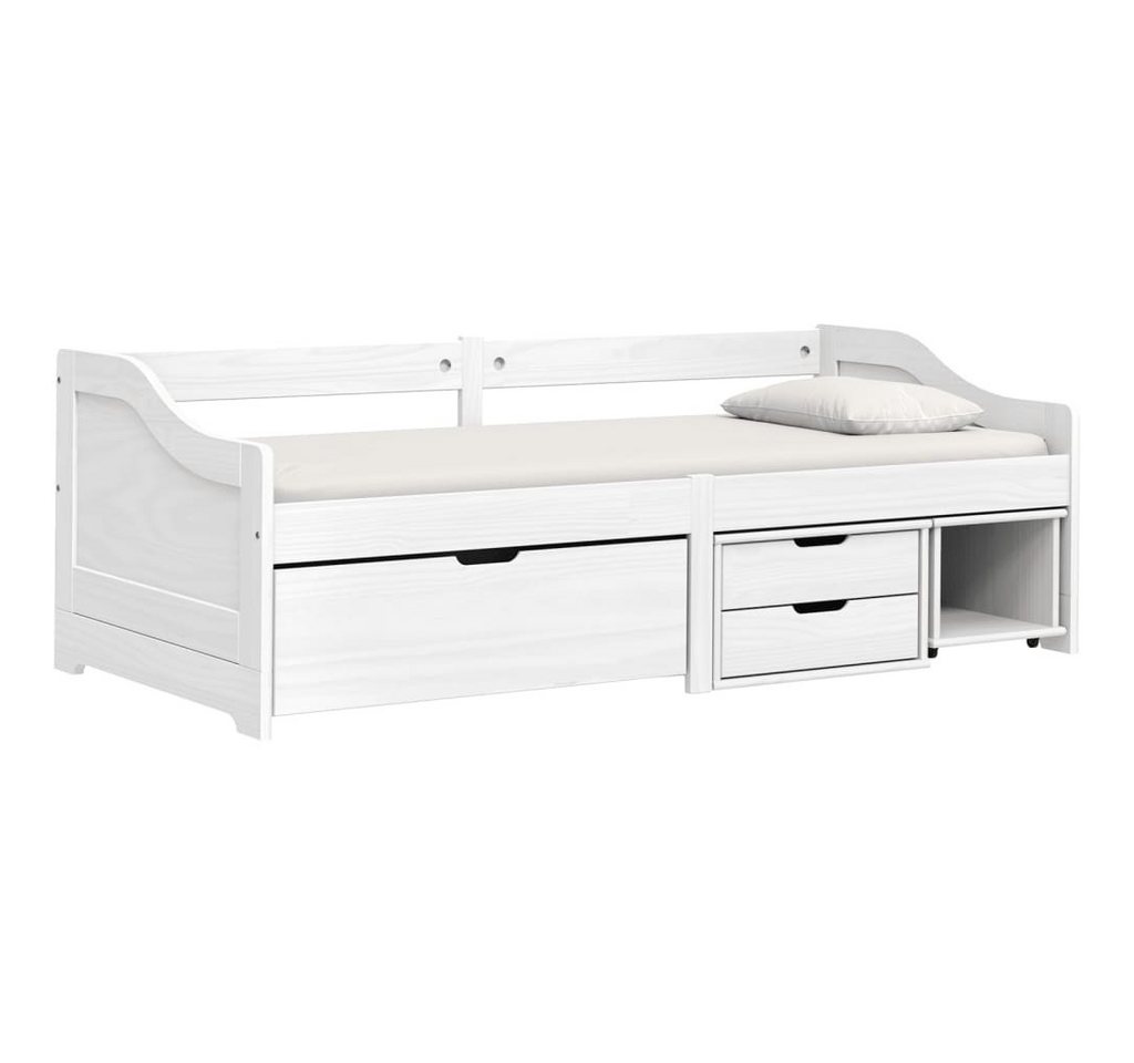 furnicato Bett Tagesbett mit 3 Schubladen IRUN Weiß 90x200cm Massivholz Kiefer (1-tlg) von furnicato