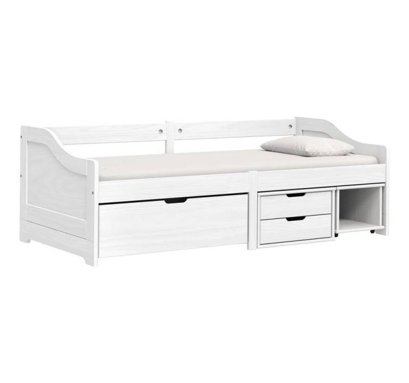 furnicato Bett Tagesbett mit 3 Schubladen IRUN Weiß 90x200cm Massivholz Kiefer (1-tlg) von furnicato