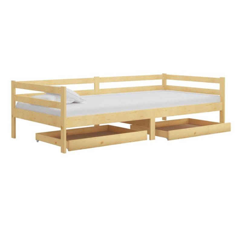 furnicato Bett Tagesbett mit Schubladen 90x200 cm Massivholz Kiefer (1-tlg) von furnicato