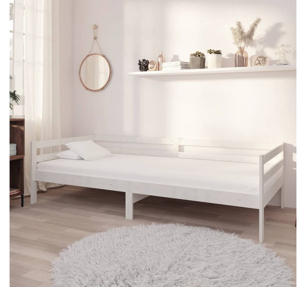 furnicato Bett Tagesbett mit Schubladen Weiß 90x200 cm Massives Kiefernholz von furnicato