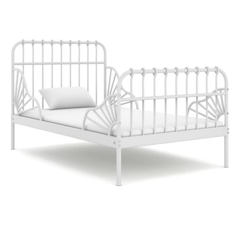 furnicato Bettgestell Ausziehbett Weiß Metall 80x130/200 cm furnicato Bettgestell Ausziehbett Weiß Metall 80x130/200 cm von furnicato