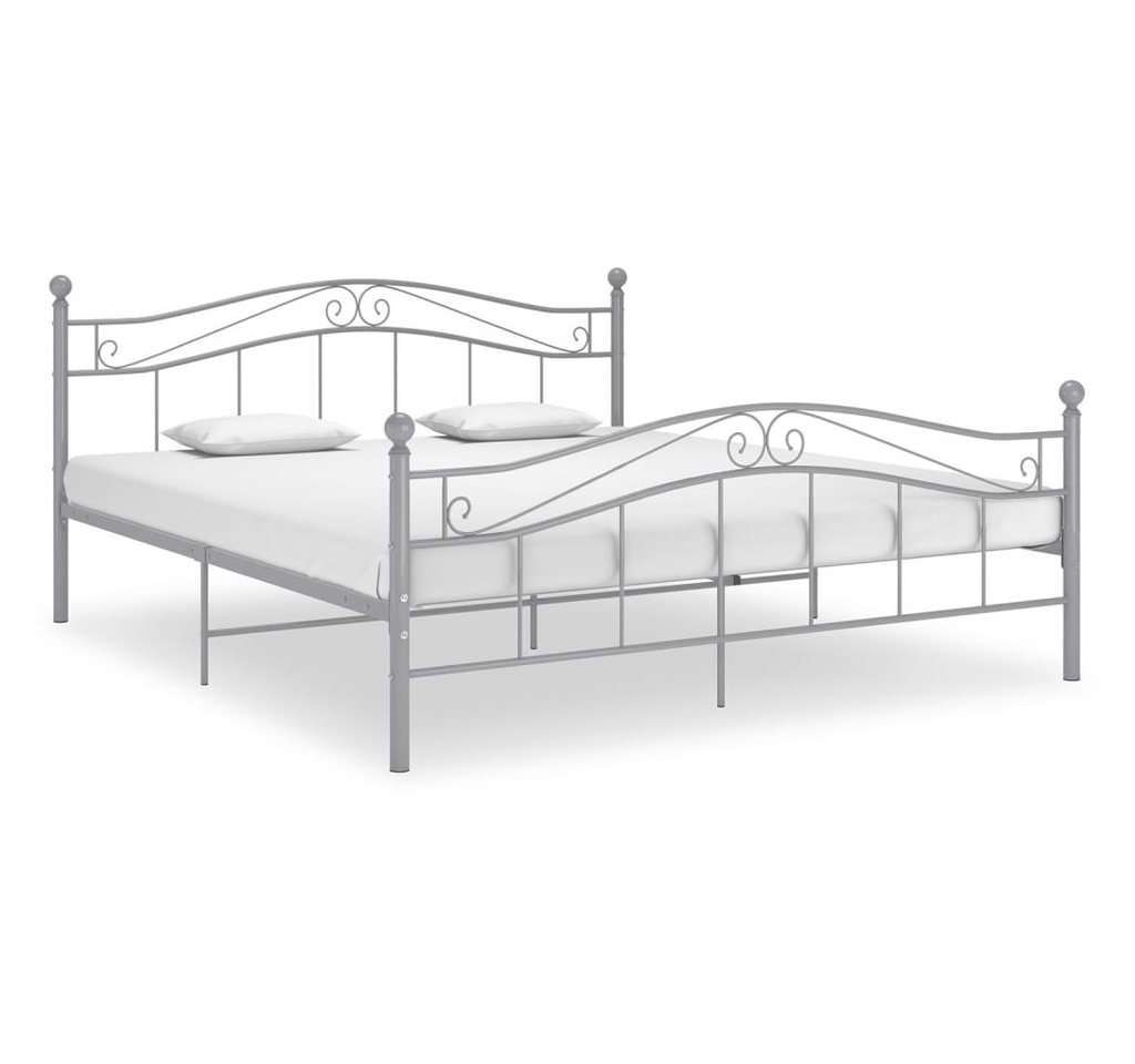 furnicato Bettgestell Bett Grau Metall 140x200 cm von furnicato