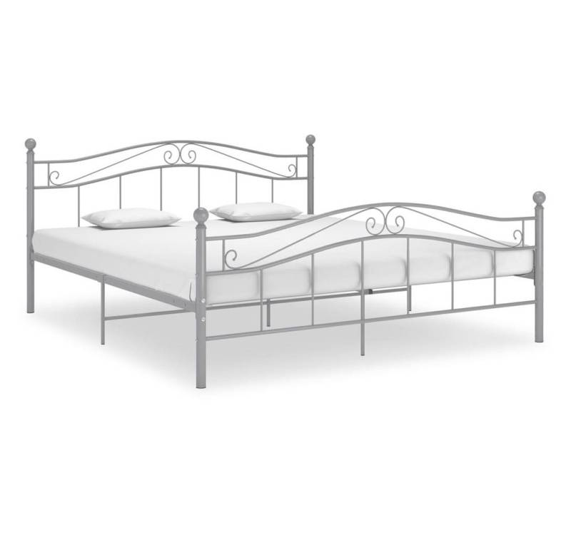 furnicato Bettgestell Bett Grau Metall 140x200 cm von furnicato