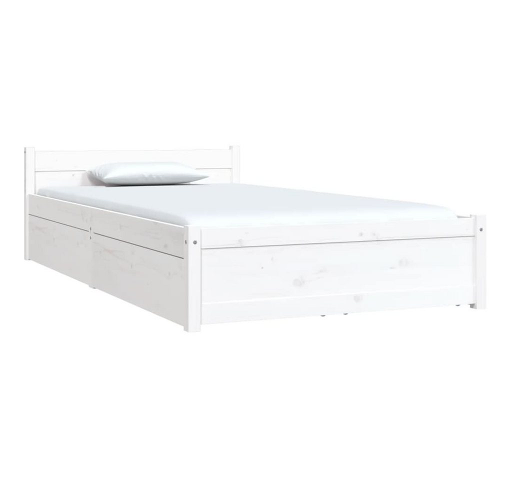 furnicato Bettgestell Bett mit Schubladen Weiß 100x200 cm (1-tlg) von furnicato