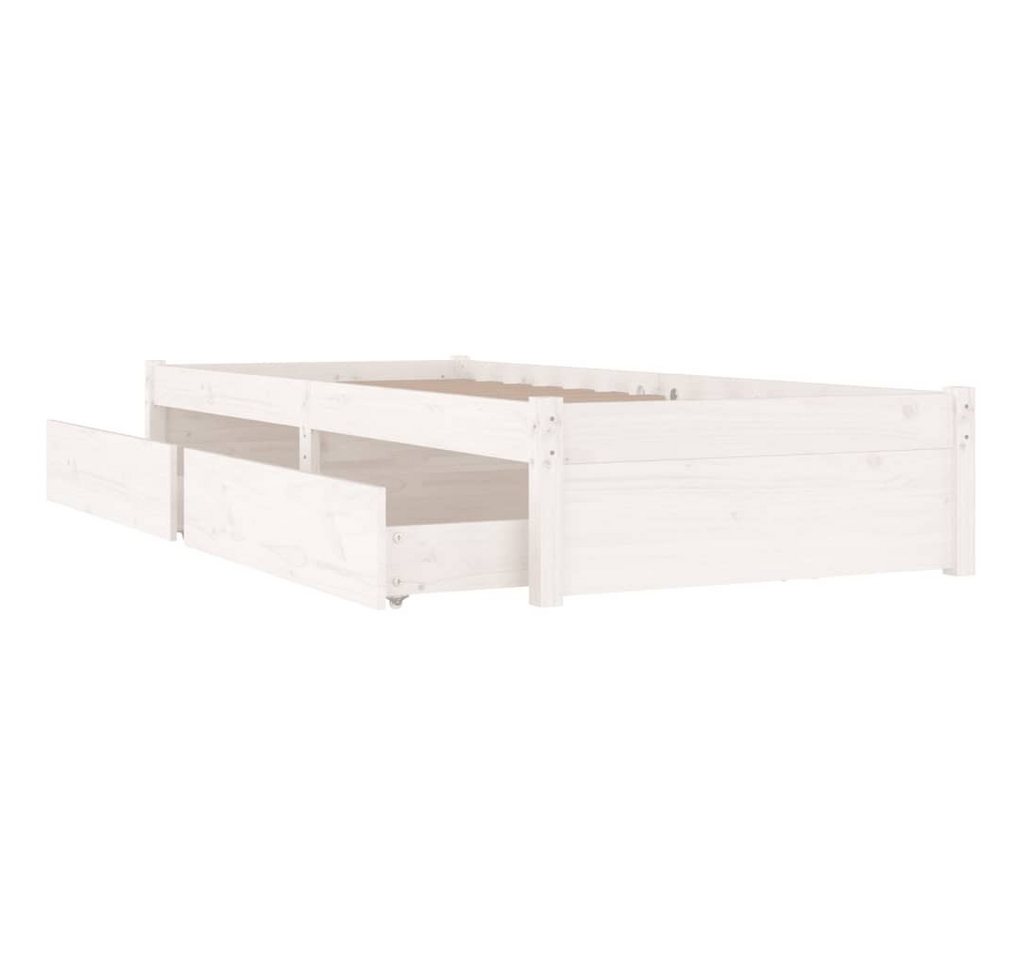 furnicato Bettgestell Bett mit Schubladen Weiß 100x200 cm (1-tlg) furnicato Bettgestell Bett mit Schubladen Weiß 100x200 cm (1-tlg) von furnicato