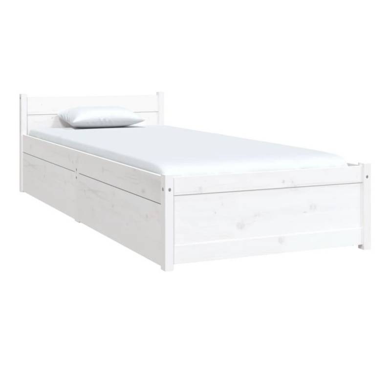 furnicato Bettgestell Bett mit Schubladen Weiß 75x190 cm furnicato Bettgestell Bett mit Schubladen Weiß 75x190 cm von furnicato