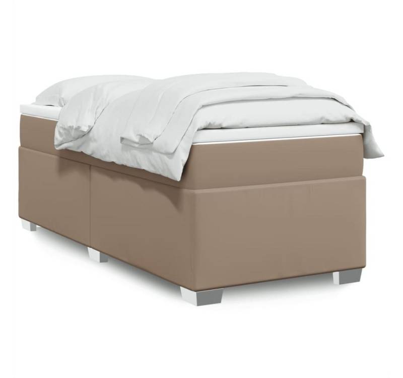 furnicato Bettgestell Boxspringbett mit Matratze Cappuccino-Braun 80x200cm Kunstleder furnicato Bettgestell Boxspringbett mit Matratze Cappuccino-Braun 80x200cm Kunstleder von furnicato