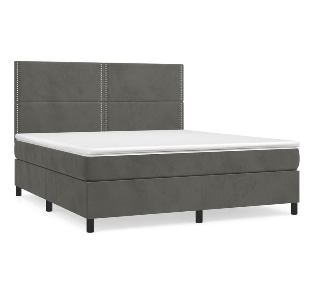 furnicato Bettgestell Boxspringbett mit Matratze Dunkelgrau 180x200 cm Samt furnicato Bettgestell Boxspringbett mit Matratze Dunkelgrau 180x200 cm Samt von furnicato