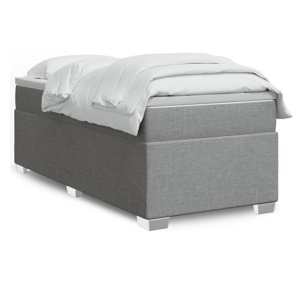 furnicato Bettgestell Boxspringbett mit Matratze Hellgrau 100x200 cm Stoff furnicato Bettgestell Boxspringbett mit Matratze Hellgrau 100x200 cm Stoff von furnicato