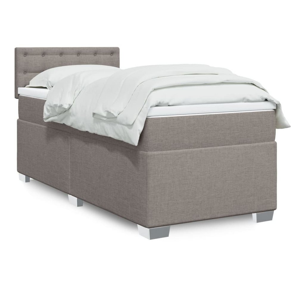furnicato Bettgestell Boxspringbett mit Matratze Taupe 80x200 cm Stoff furnicato Bettgestell Boxspringbett mit Matratze Taupe 80x200 cm Stoff von furnicato