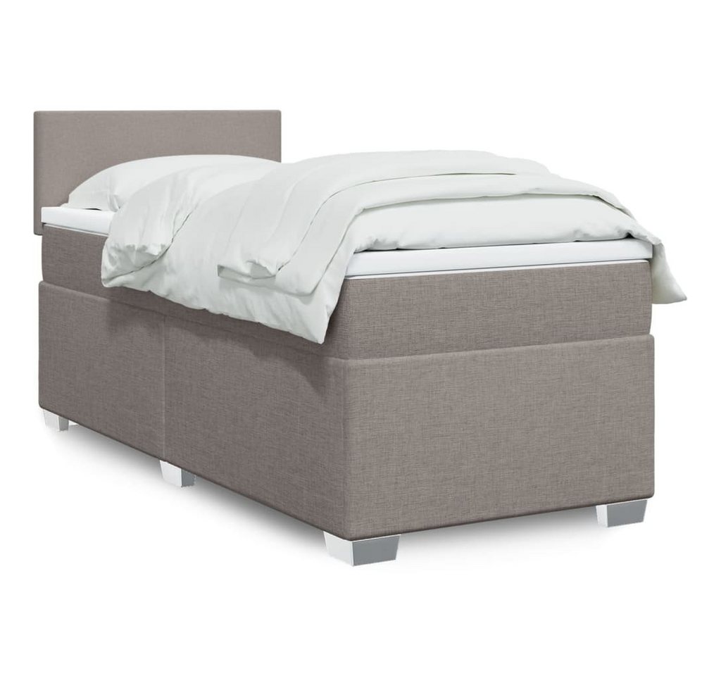 furnicato Bettgestell Boxspringbett mit Matratze Taupe 80x200 cm Stoff furnicato Bettgestell Boxspringbett mit Matratze Taupe 80x200 cm Stoff von furnicato