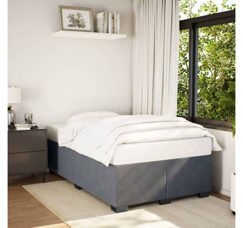 furnicato Bettgestell ohne Matratze Dunkelgrau 120x190 cm Samt von furnicato
