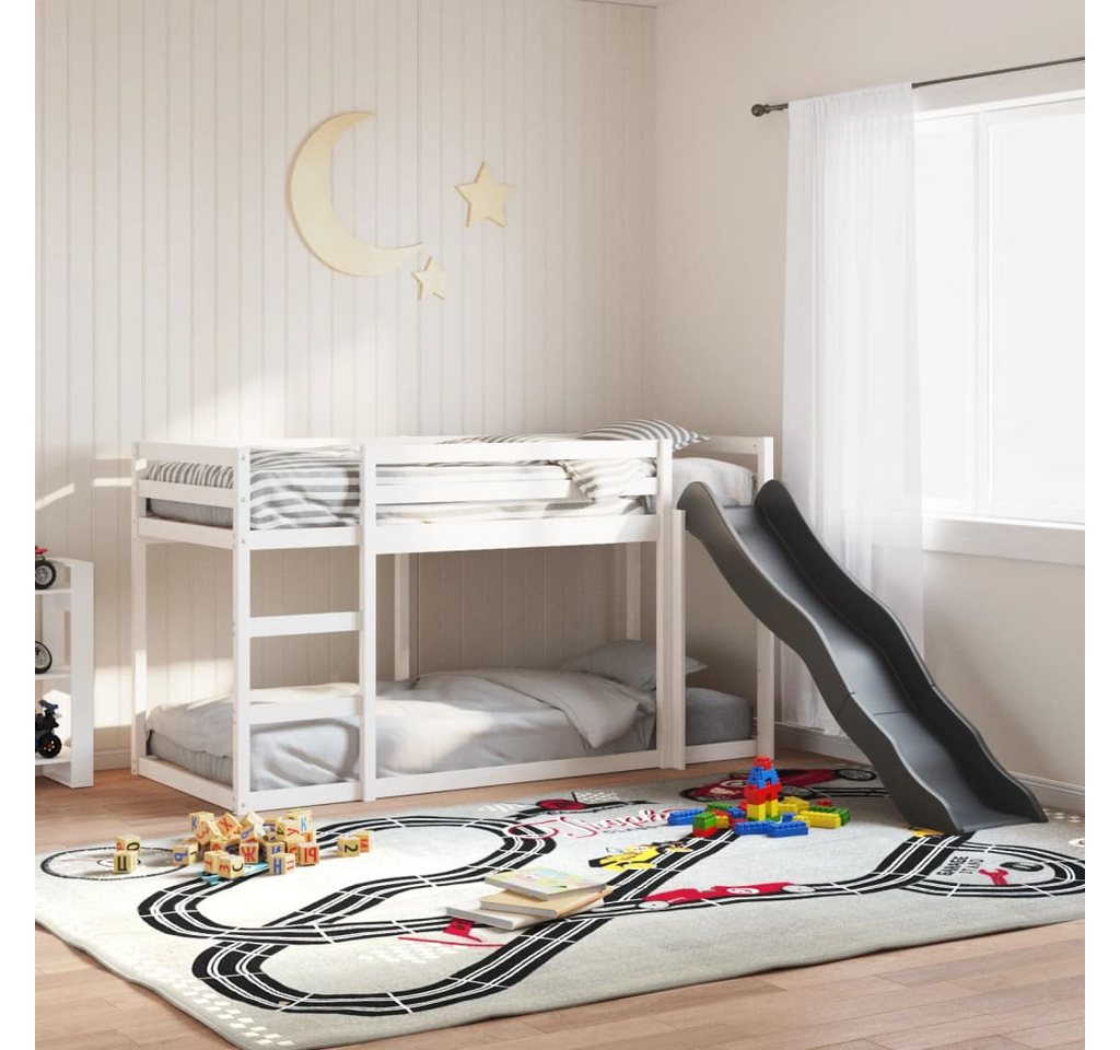 furnicato Bettgestell Etagenbett mit Rutsche & Leiter Weiß 90x200cm Massivholz Kiefer furnicato Bettgestell Etagenbett mit Rutsche & Leiter Weiß 90x200cm Massivholz Kiefer von furnicato