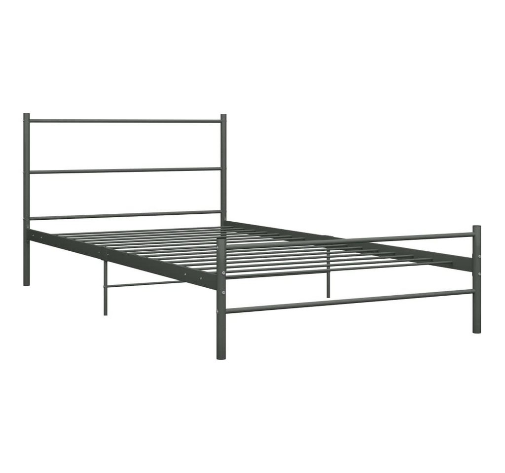 furnicato Bettgestell Grau Metall 100 x 200 cm von furnicato