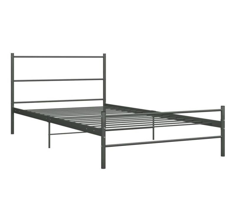 furnicato Bettgestell Grau Metall 100 x 200 cm von furnicato