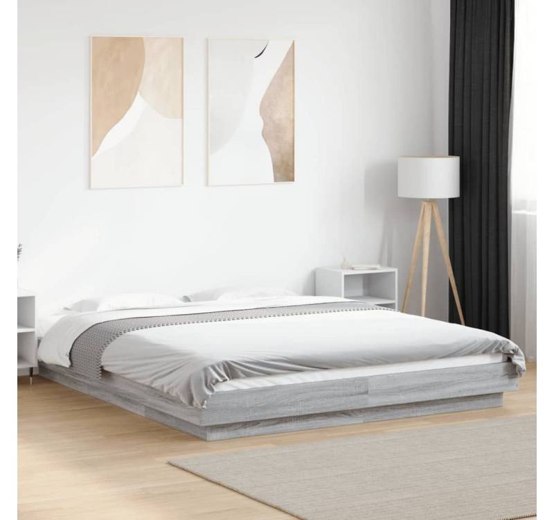 furnicato Bettgestell Grau Sonoma 160x200 cm Holzwerkstoff furnicato Bettgestell Grau Sonoma 160x200 cm Holzwerkstoff von furnicato