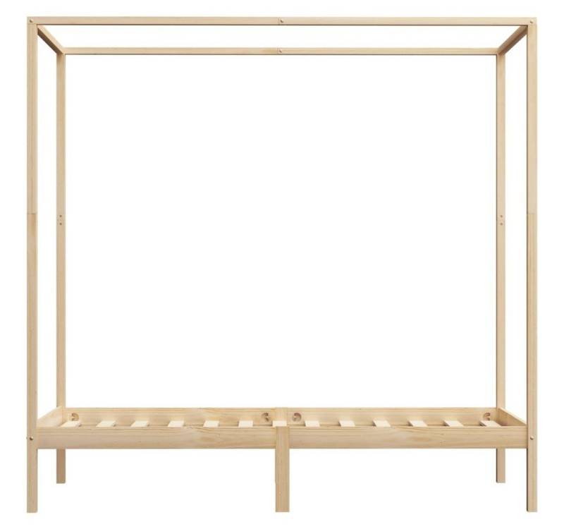 furnicato Bettgestell Himmelbett-Gestell Massivholz Kiefer 90 x 200 cm von furnicato