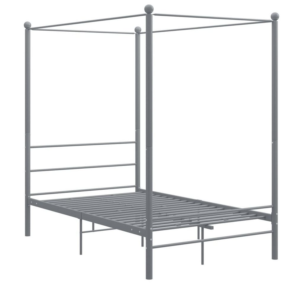 furnicato Bettgestell Himmelbett Grau Metall 120x200 cm (1-tlg) von furnicato