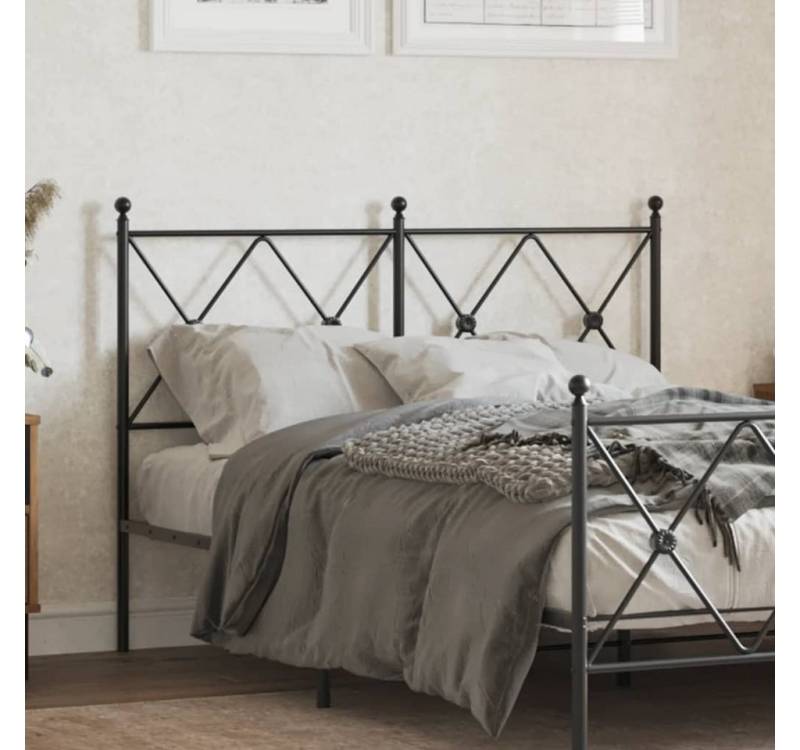 furnicato Bettgestell Kopfteil Metall Schwarz 120 cm furnicato Bettgestell Kopfteil Metall Schwarz 120 cm von furnicato