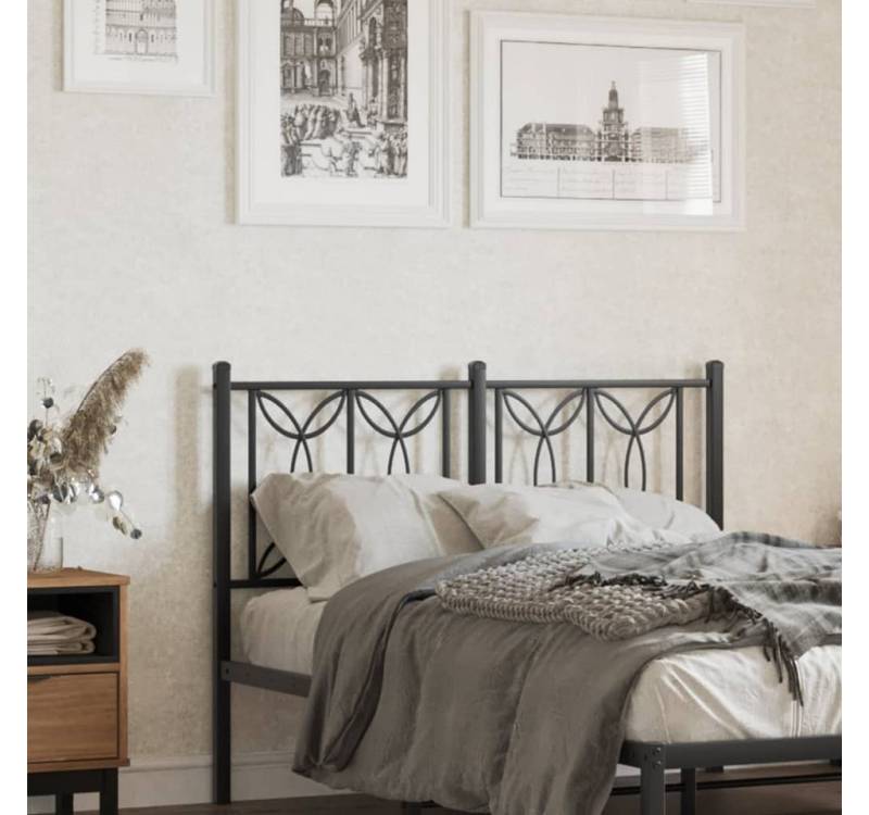furnicato Bettgestell Kopfteil Metall Schwarz 120 cm furnicato Bettgestell Kopfteil Metall Schwarz 120 cm von furnicato