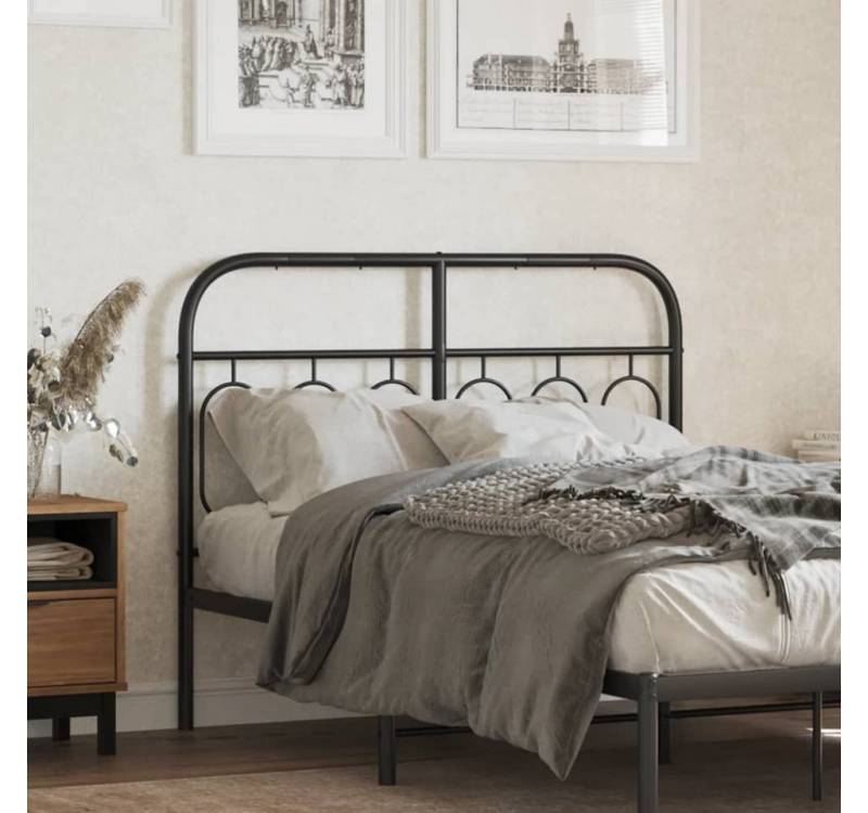 furnicato Bettgestell Kopfteil Metall Schwarz 120 cm furnicato Bettgestell Kopfteil Metall Schwarz 120 cm von furnicato