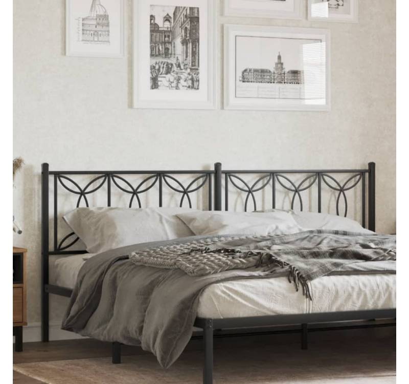 furnicato Bettgestell Kopfteil Metall Schwarz 193 cm furnicato Bettgestell Kopfteil Metall Schwarz 193 cm von furnicato
