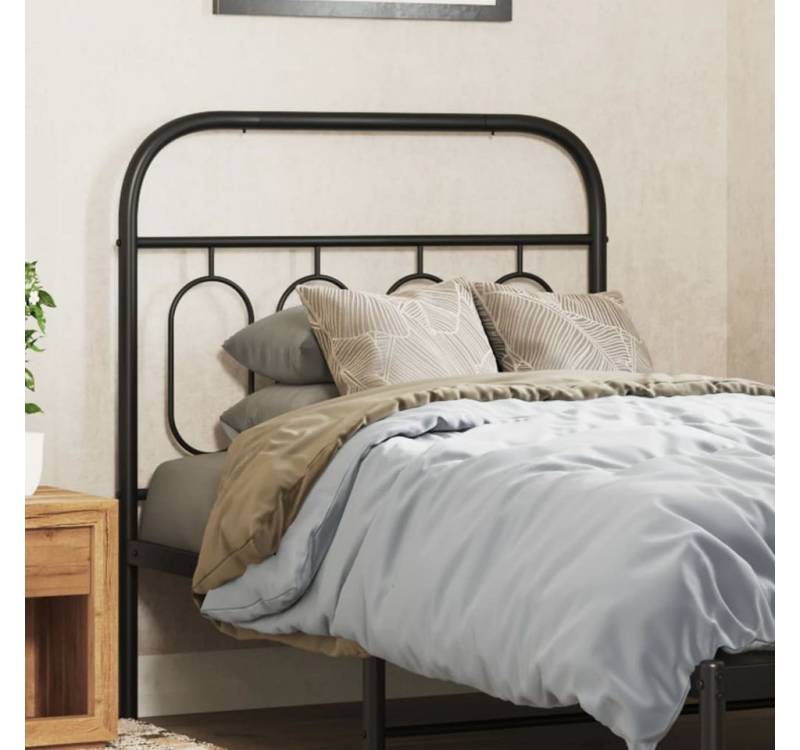 furnicato Bettgestell Kopfteil Metall Schwarz 90 cm furnicato Bettgestell Kopfteil Metall Schwarz 90 cm von furnicato