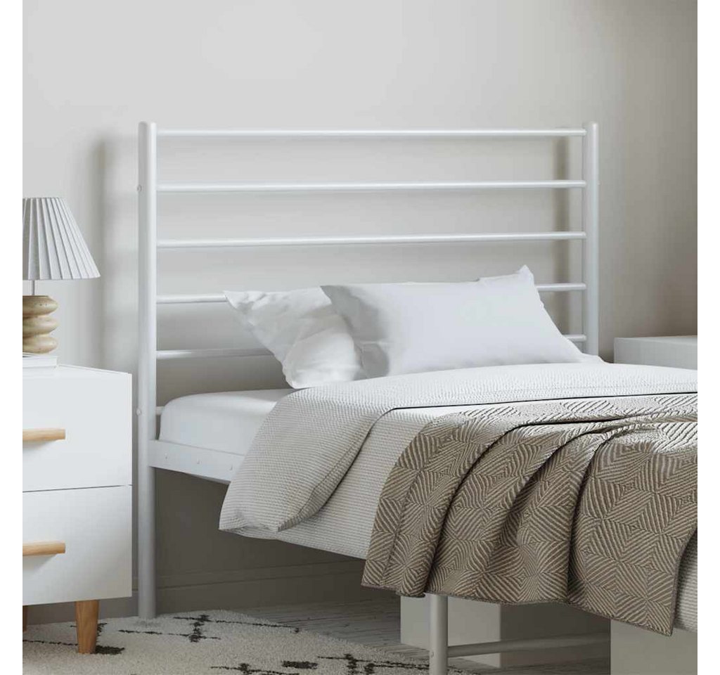 furnicato Bettgestell Kopfteil Metall Weiß 100 cm furnicato Bettgestell Kopfteil Metall Weiß 100 cm von furnicato