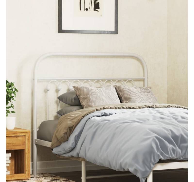 furnicato Bettgestell Kopfteil Metall Weiß 100 cm furnicato Bettgestell Kopfteil Metall Weiß 100 cm von furnicato