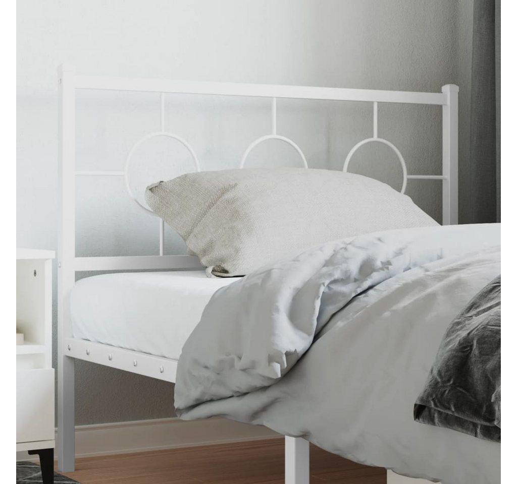 furnicato Bettgestell Kopfteil Metall Weiß 107 cm furnicato Bettgestell Kopfteil Metall Weiß 107 cm von furnicato