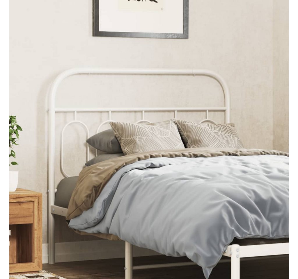 furnicato Bettgestell Kopfteil Metall Weiß 107 cm furnicato Bettgestell Kopfteil Metall Weiß 107 cm von furnicato