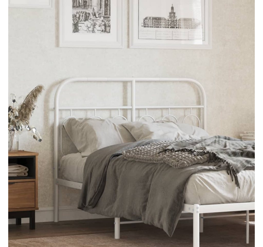 furnicato Bettgestell Kopfteil Metall Weiß 120 cm furnicato Bettgestell Kopfteil Metall Weiß 120 cm von furnicato