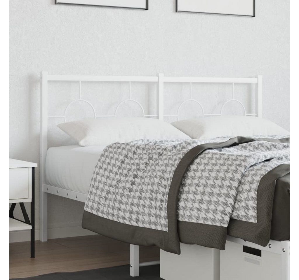 furnicato Bettgestell Kopfteil Metall Weiß 135 cm furnicato Bettgestell Kopfteil Metall Weiß 135 cm von furnicato