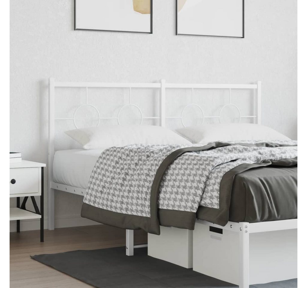 furnicato Bettgestell Kopfteil Metall Weiß 150 cm furnicato Bettgestell Kopfteil Metall Weiß 150 cm von furnicato