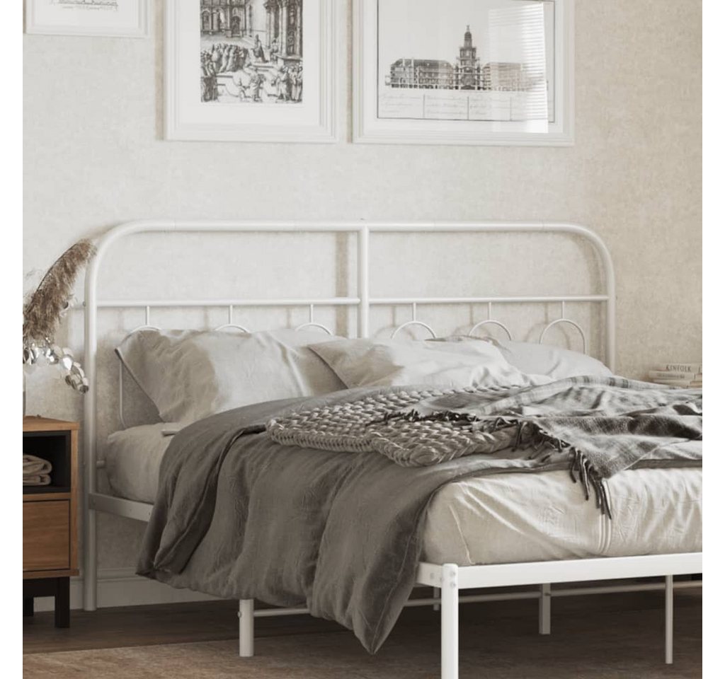 furnicato Bettgestell Kopfteil Metall Weiß 150 cm furnicato Bettgestell Kopfteil Metall Weiß 150 cm von furnicato