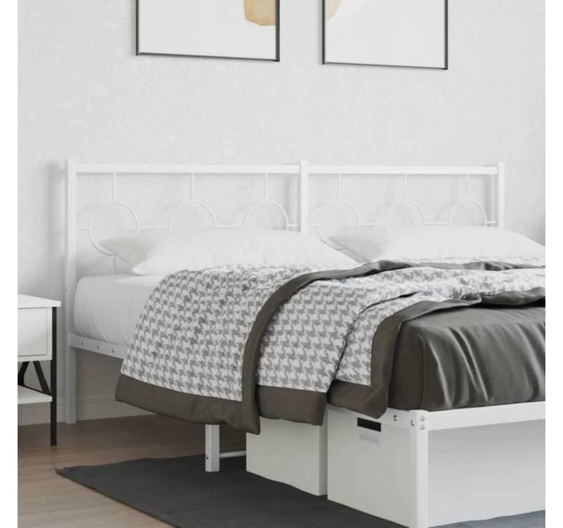 furnicato Bettgestell Kopfteil Metall Weiß 180 cm furnicato Bettgestell Kopfteil Metall Weiß 180 cm von furnicato