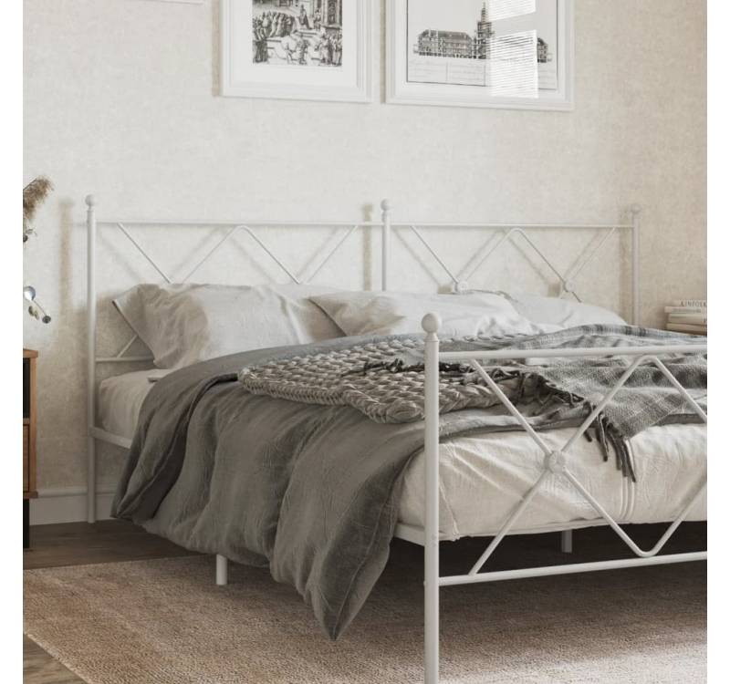 furnicato Bettgestell Kopfteil Metall Weiß 180 cm furnicato Bettgestell Kopfteil Metall Weiß 180 cm von furnicato
