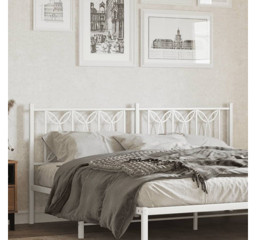 furnicato Bettgestell Kopfteil Metall Weiß 180 cm furnicato Bettgestell Kopfteil Metall Weiß 180 cm von furnicato
