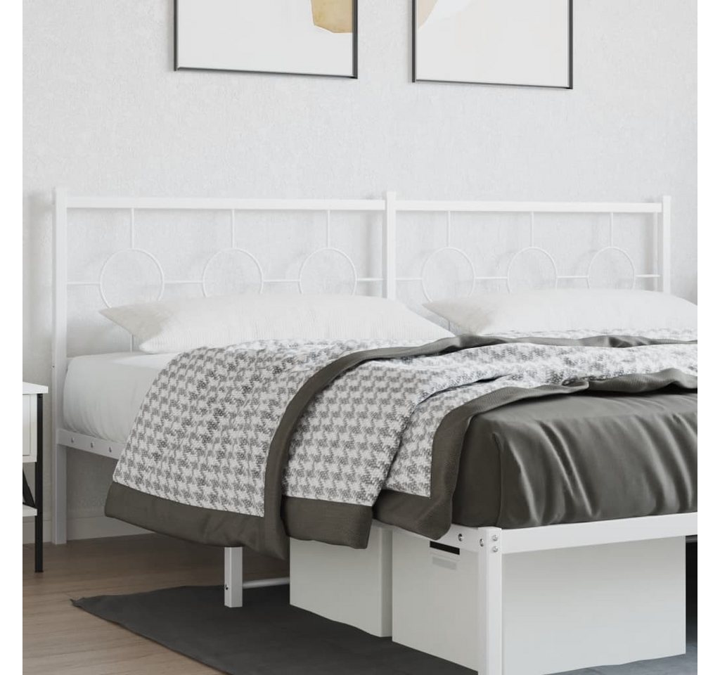 furnicato Bettgestell Kopfteil Metall Weiß 193 cm furnicato Bettgestell Kopfteil Metall Weiß 193 cm von furnicato