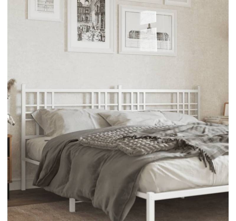 furnicato Bettgestell Kopfteil Metall Weiß 193 cm furnicato Bettgestell Kopfteil Metall Weiß 193 cm von furnicato
